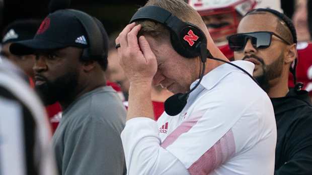 Scott Frost after fourth quarter interception 2021 Purdue USATSI_17061589 cropped